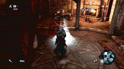 Walk to the white cone inside your HQ - Memory 2 - Sequence 3 - Lost and Found - Assassins Creed: Revelations - Game Guide and Walkthrough