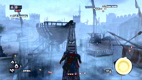 In order to end this memory, you have to leave the arsenal - Memory 3 - Sequence 5 - Heir to The Empire - Assassins Creed: Revelations - Game Guide and Walkthrough