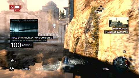 You have to leave the zone marked on the map and hide from guards - Memory 2 - p. 2 - Sequence 6 - Fortune's Disfavor - Assassins Creed: Revelations - Game Guide and Walkthrough