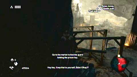 Once it ends, go back keeping on the left of the location - Memory 2 - Sequence 7 - Underworld - Assassins Creed: Revelations - Game Guide and Walkthrough