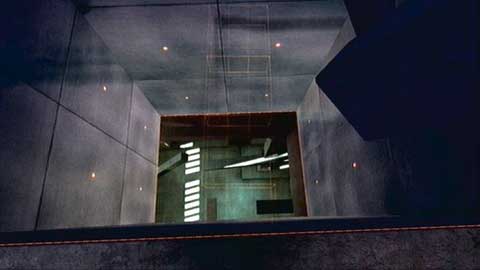 After beginning of the level move forward until you reach a hole with orange edge - Escape - p. 1 - Desmonds Journey - Assassins Creed: Revelations - Game Guide and Walkthrough