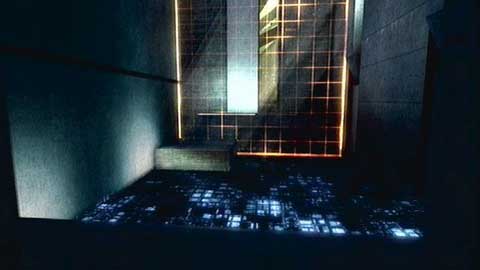 You'll find there a large room with an orange grid - Escape - p. 1 - Desmonds Journey - Assassins Creed: Revelations - Game Guide and Walkthrough