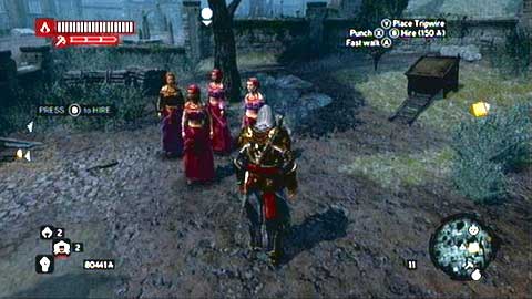 During tracking the merchant hire nearby Romani women and walk with them - Missions 8&9 - Master Assassin Missions - Assassins Creed: Revelations - Game Guide and Walkthrough