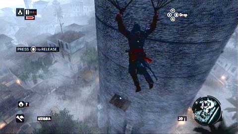 Unfortunately, the wooden platform with this fragment cant be reached by climbing on it or by lowering onto it - Galata District (01-11) - Animus data fragments - Assassins Creed: Revelations - Game Guide and Walkthrough