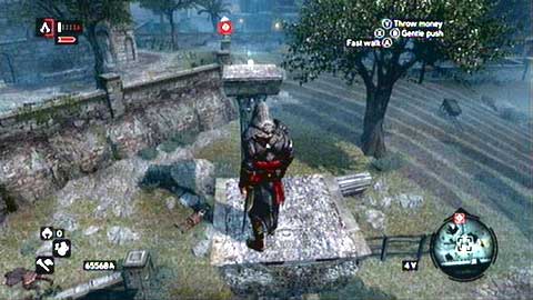 Fragment is on top of stone column - Constantine District (11-21) - Animus data fragments - Assassins Creed: Revelations - Game Guide and Walkthrough