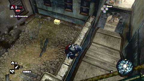 It lies on the left of the top of the stairs - Galata District (01-12) - Treasure chests - Assassins Creed: Revelations - Game Guide and Walkthrough