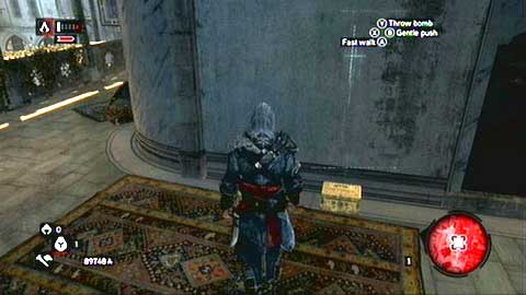 It is located on the balcony in the north-western corner of mansion - Imperial District (21-28) - Treasure chests - Assassins Creed: Revelations - Game Guide and Walkthrough