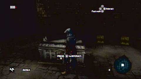 Three last chests are located in Hagia Sophia temple, near the sarcophagus with armor - Treasures - hidden locations - Treasure chests - Assassins Creed: Revelations - Game Guide and Walkthrough