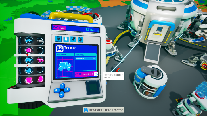 The crafting blueprints for the Tractor are in the Research Catalog. - How to create a vehicle in Astroneer? - FAQ - Astroneer Guide