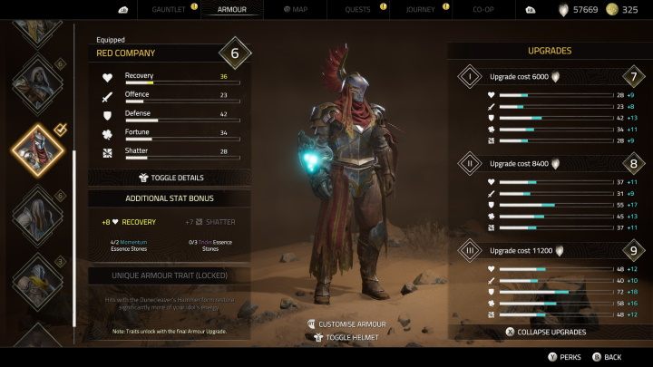 You will acquire this armor in the third location, namely the Wildlands - Atlas Fallen: All Armours - Secrets and Finds - Atlas Fallen Guide