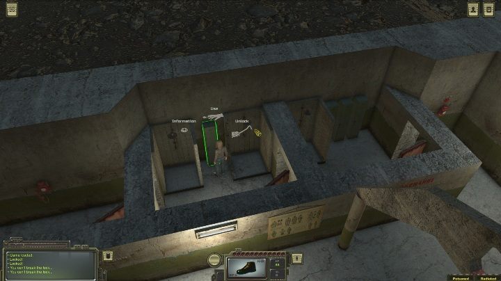 To try to open the lock, you must click the left mouse button on the object and hold it down until additional options appear - How to open locks in ATOM RPG? - Starting tips - ATOM RPG Guide