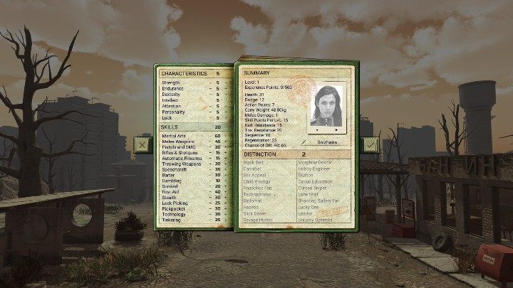 When you create a hero, you can select his appearance - Good character build for beginners in ATOM RPG - Character creation - ATOM RPG Guide