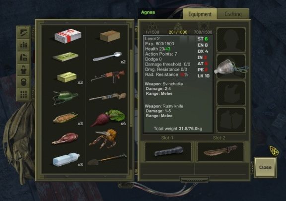 When you enter the shelter, take out your best weapon and face your opponent - How to get a golden walnut in ATOM RPG? - FAQ - ATOM RPG Guide