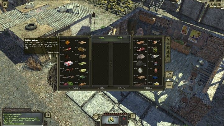 As golden walnut costs over 300 you will have a lot of cash to spend - How to get a golden walnut in ATOM RPG? - FAQ - ATOM RPG Guide