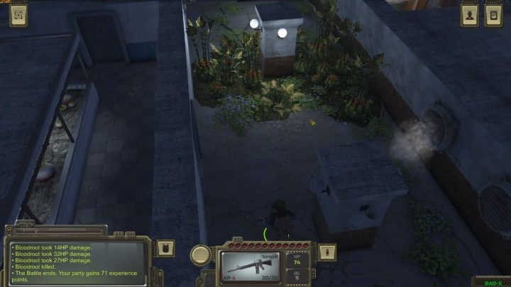 While visiting the bunker, you will discover that part of the area is blocked by a plant - Mushroom Cult - ATOM RPG Walkthrough - Walkthrough - ATOM RPG Guide