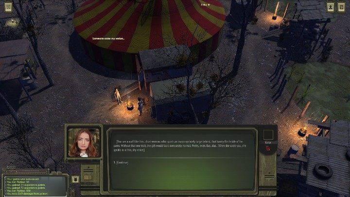 Go to Yana and talk to her - Circus - ATOM RPG Walkthrough - Walkthrough - ATOM RPG Guide