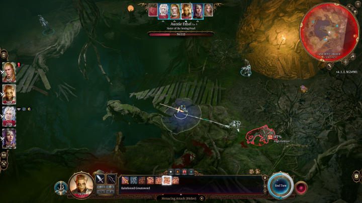 As soon as Ethel comes out of hiding, she immediately summons several of her illusions - these you can destroy by attacking from a distance, using ranged weapons, spells or throwing items - Baldurs Gate 3: How to beat Auntie Ethel (Green Witch) in BG3? - Baldurs Gate 3: Bosses and difficult fights - Baldurs Gate 3 Guide, Walkthrough