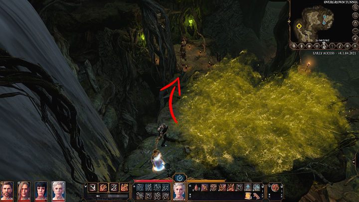 From the first platform, follow the narrow path to the left - you will need to turn the camera accordingly to see it - Baldurs Gate 3: How to beat Auntie Ethel (Green Witch) in BG3? - Baldurs Gate 3: Bosses and difficult fights - Baldurs Gate 3 Guide, Walkthrough