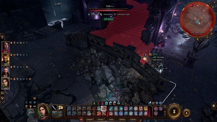 If you have a Rogue in your party, target someone who can be eliminated immediately with a Sneak Attack - Baldurs Gate 3: Gauntlet of Shar in BG3 - walkthrough - Baldurs Gate 3: Act 2 - Baldurs Gate 3 Guide, Walkthrough