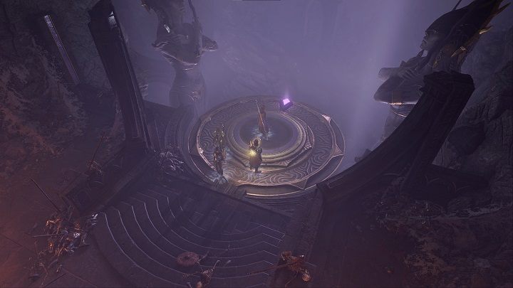 Keep going straight ahead until you reach a huge hall with a statue of Shar in the middle - Baldurs Gate 3: Gauntlet of Shar in BG3 - walkthrough - Baldurs Gate 3: Act 2 - Baldurs Gate 3 Guide, Walkthrough