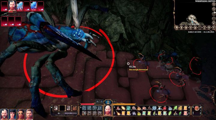 The Whispering Depths are inhabited primarily by Ettercaps, which can cause temporary infections, and Phase Spiders, which, in addition to possessing venom, can also teleport - Baldurs Gate 3: Blighted Village - map - Baldurs Gate 3: World Atlas - Baldurs Gate 3 Guide, Walkthrough