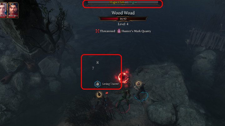 In the picture above, you can see a situation in which the player's character received damage (8 7 = 15 points), but managed to land a saving throw against the action that would knock him to the ground (prone) - Baldurs Gate 3: Combat - turns, action points, mechanics - Baldurs Gate 3: Basics - Baldurs Gate 3 Guide, Walkthrough