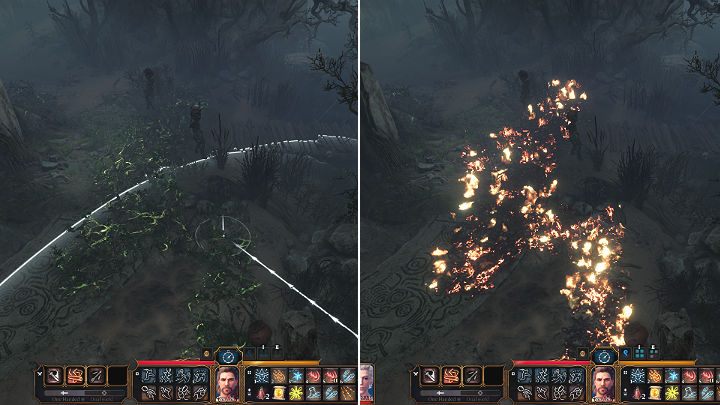 Another good example of the use of environmental elements during combat is the wild vine, which is susceptible to fire - Baldurs Gate 3: Combat - turns, action points, mechanics - Baldurs Gate 3: Basics - Baldurs Gate 3 Guide, Walkthrough