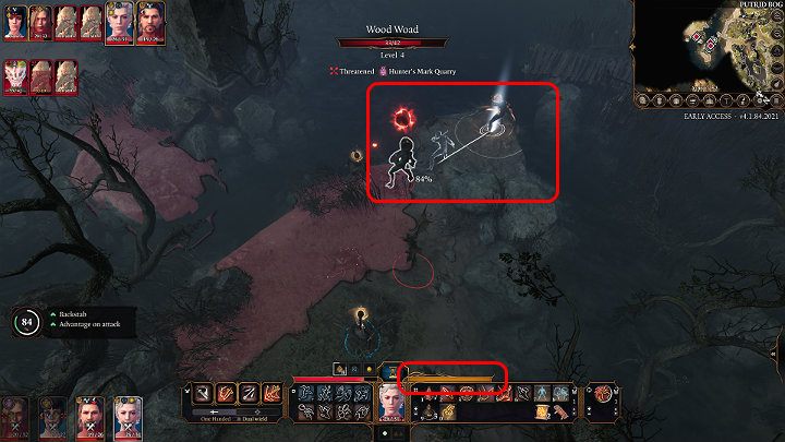Your character's movement bar is located just above the quick access to action and spells bar and is marked in Orange - Baldurs Gate 3: Combat - turns, action points, mechanics - Baldurs Gate 3: Basics - Baldurs Gate 3 Guide, Walkthrough