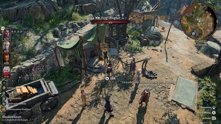 Leave the building and head towards the refugees - talk to the lonely man from the picture above - this will move the Shadowheart quest 'Daughter of Darkness' forward - Baldurs Gate 3: Act 3 Rivington - Baldurs Gate 3: Act 3 - Baldurs Gate 3 Guide, Walkthrough