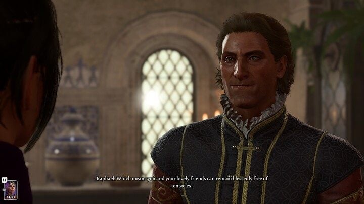 Next, go upstairs and talk to Raphael - you will have the opportunity to progress in the Free Orpheus, Help Kith'rak Voss, and The Githyanki Warrior quests - Baldurs Gate 3: Act 3 Rivington - Baldurs Gate 3: Act 3 - Baldurs Gate 3 Guide, Walkthrough