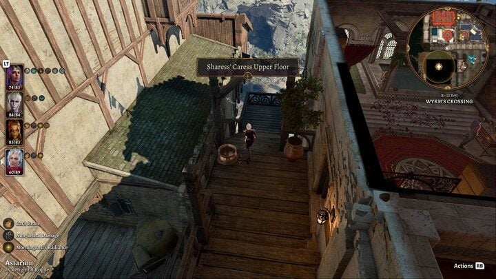 Next, jump onto the adjacent roof - Baldurs Gate 3: Act 3 Rivington - Baldurs Gate 3: Act 3 - Baldurs Gate 3 Guide, Walkthrough