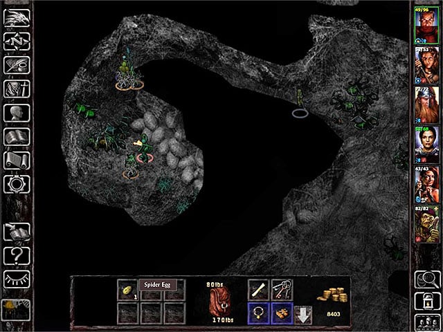 The den contains, among others, spider eggs - Side Quests in Forest of Wyrms - Forest of Wyrms - Baldurs Gate: Siege of Dragonspear Game Guide