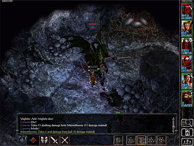 Use the best attacks, and watch out for party members health - Side Quests in Forest of Wyrms - Forest of Wyrms - Baldurs Gate: Siege of Dragonspear Game Guide