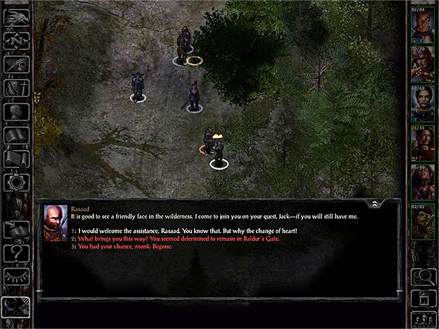 Location: Southern road in Coast Way Forest (M8,5) - Locations of potential party members | Companions - Companions - Baldurs Gate: Siege of Dragonspear Game Guide