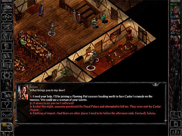 Location: Upper floor of the Elfsong Tavern (M4,7) - Locations of potential party members | Companions - Companions - Baldurs Gate: Siege of Dragonspear Game Guide