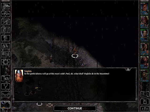 Location: The vicinity of the northern exit from Troll Claw Woods (M9,6) - Locations of potential party members | Companions - Companions - Baldurs Gate: Siege of Dragonspear Game Guide