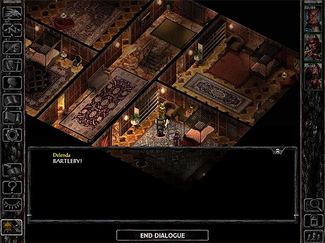 Delanda can summon her bodyguard - intimidate or kill the man. - Side Quests in the Three Old Kegs | Three Old Kegs - Three Old Kegs - Baldurs Gate: Siege of Dragonspear Game Guide