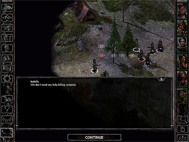 Meet with people staying in the small encampment - Side Quests in Coast Way Forest - Coast Way Forest - Baldurs Gate: Siege of Dragonspear Game Guide