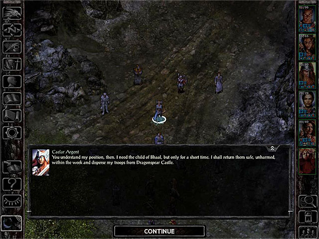 After reaching the pass you will meet with Caelar. The outcome is predetermined - both sides will walk away without reaching an agreement - Exploring the caves under Dragonspear castle - Main quest - Coalition Camp - Baldurs Gate: Siege of Dragonspear Game Guide