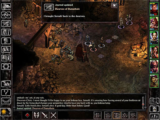 You can help the giant and return with him to the dwarves. - Dwarves of Dumathoin - side quest - Coast Way Crossing - Baldurs Gate: Siege of Dragonspear Game Guide