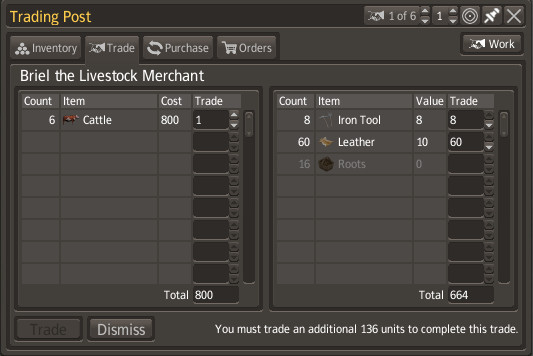 The second screen is strictly related to trade - its been described in trade process subchapter - Trade - Banished - Game Guide and Walkthrough