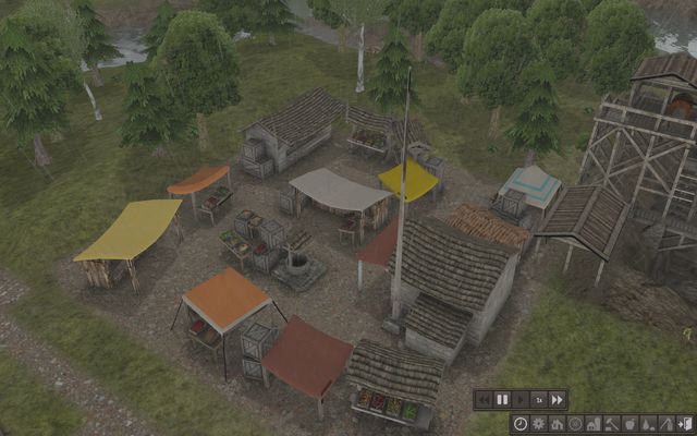 The Market has the biggest range of all storage places. - Storing and trading - Buildings - Banished - Game Guide and Walkthrough