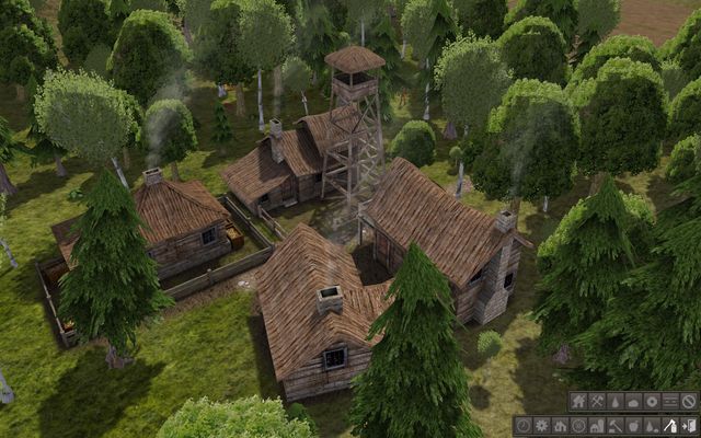 A hunting cabin should be built in a very forested place. - Hunting - Food production - Banished - Game Guide and Walkthrough