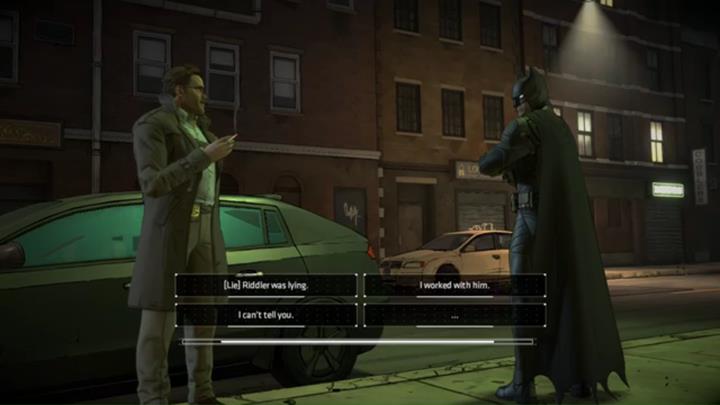 After the conversation, you and Gordon will get outside - Chapter 5 - Made of Madness | Episode 1 - The Enigma - Episode 1 - The Enigma - Batman: The Telltale Series - The Enemy Within Game Guide