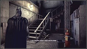 Turn left in a short while and go to the area marked as the Patient Pacification Chamber - Walkthrough - Walkthrough - Intensive Treatment - part 1 - Walkthrough - Batman: Arkham Asylum Game Guide & Walkthrough