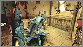 Approach the doctor which will initiate a short cut-scene - Walkthrough - Medical Facility - part 2 - Walkthrough - Batman: Arkham Asylum Game Guide & Walkthrough