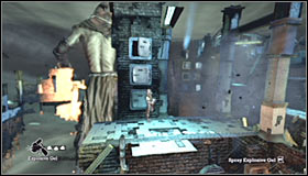 Choose an Explosive Gel from your inventory and wait for a right moment to leave cover - Walkthrough - Medical Facility - part 3 - Walkthrough - Batman: Arkham Asylum Game Guide & Walkthrough