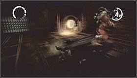 Focus all of your efforts on finding a good spot, so youll be standing in front of one of the walls of this room - Walkthrough - Medical Facility - part 4 - Walkthrough - Batman: Arkham Asylum Game Guide & Walkthrough