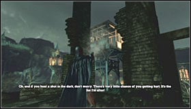 It would be a good idea to wait for a few seconds to listen to what Joker has to say - Walkthrough - Arkham Island #3 - Walkthrough - Batman: Arkham Asylum Game Guide & Walkthrough