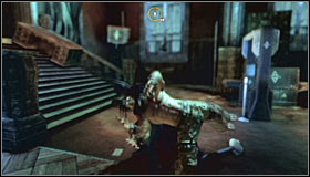 I wouldnt recommend raising the alarm prematurely, because the enemies would stand close to each other, making it next to impossible to surprise them - Walkthrough - Arkham Mansion - part 4 - Walkthrough - Batman: Arkham Asylum Game Guide & Walkthrough